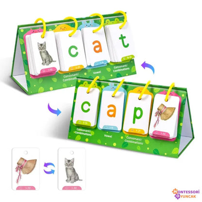 Montessori İngilizce Kelime Öğrenme Seti 500 Kart Renkli Aktiviteler - MAKKA