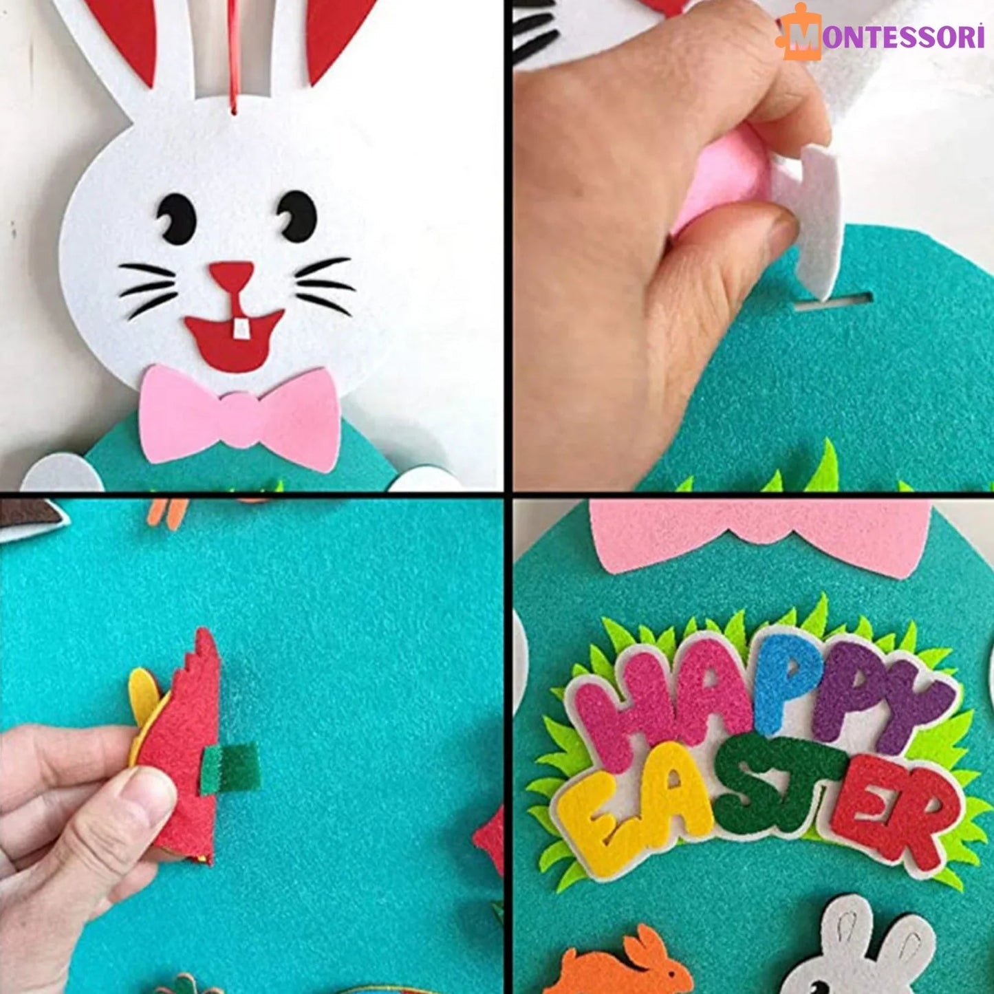 Montessori Keçe Tavşan El Yapımı Duyusal Eğitim Oyuncağı - MAKKA