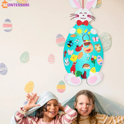 Montessori Keçe Tavşan El Yapımı Duyusal Eğitim Oyuncağı - MAKKA