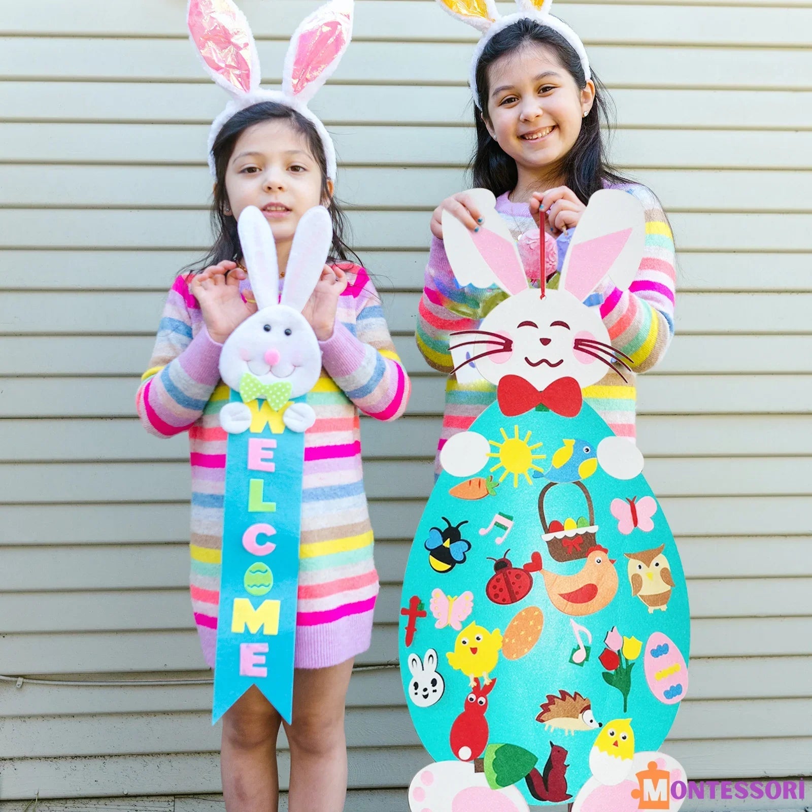 Montessori Keçe Tavşan El Yapımı Duyusal Eğitim Oyuncağı - MAKKA