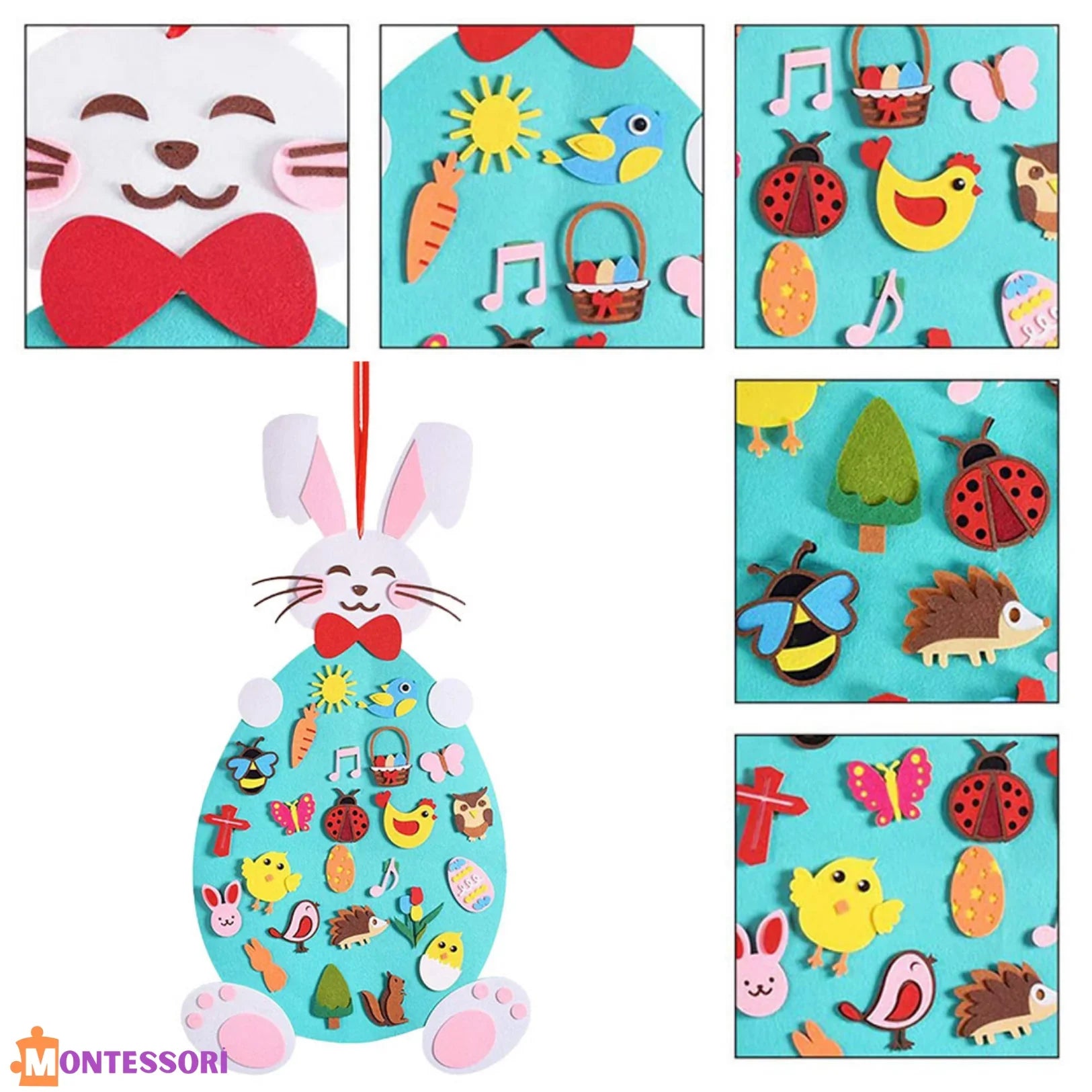 Montessori Keçe Tavşan El Yapımı Duyusal Eğitim Oyuncağı - MAKKA