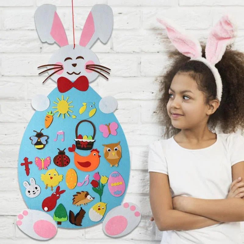 Montessori Keçe Tavşan El Yapımı Duyusal Eğitim Oyuncağı - MAKKA