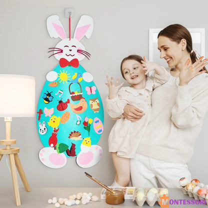 Montessori Keçe Tavşan El Yapımı Duyusal Eğitim Oyuncağı - MAKKA