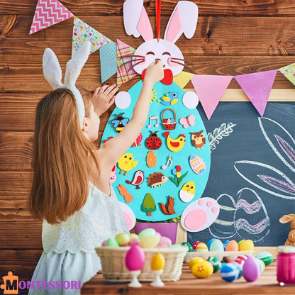 Montessori Keçe Tavşan El Yapımı Duyusal Eğitim Oyuncağı - MAKKA