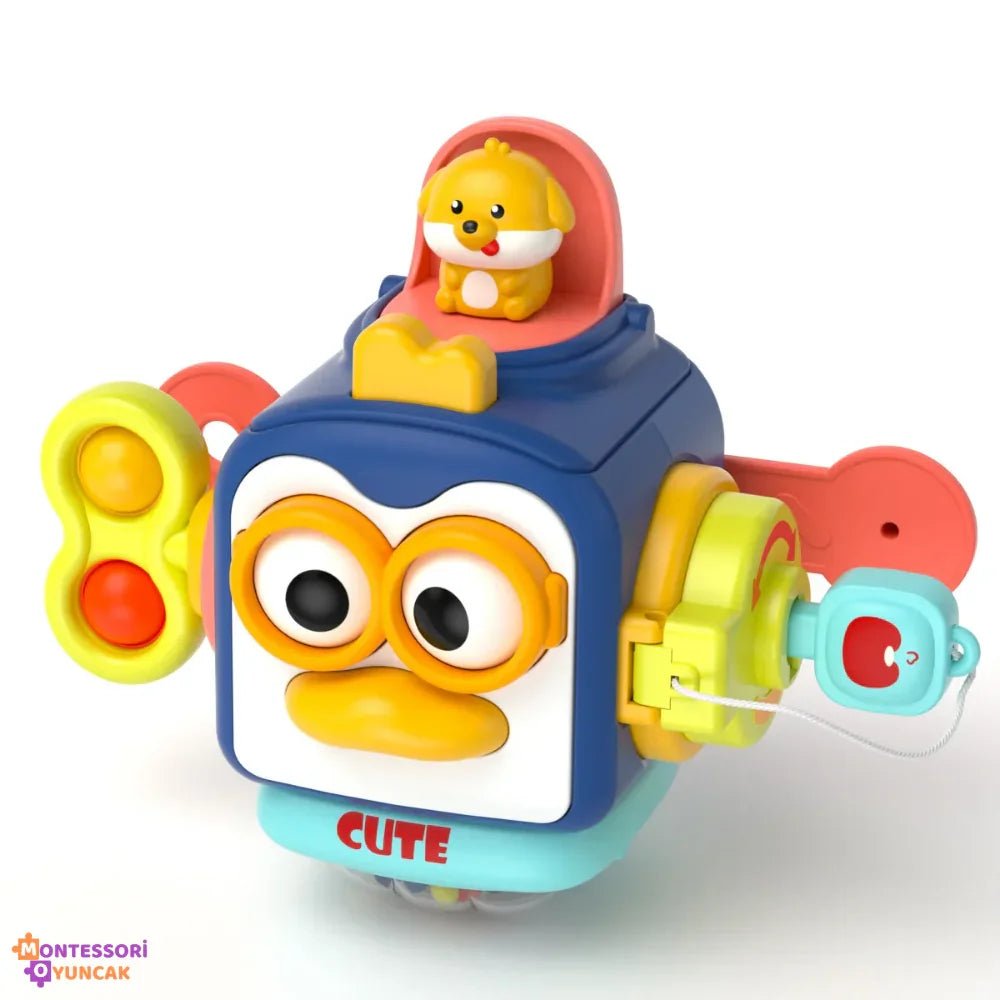 Montessori Penguen Aktivite Oyuncağı - 6 Fonksiyonlu Eğitici Oyuncak - MAKKA