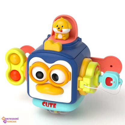 Montessori Penguen Aktivite Oyuncağı - 6 Fonksiyonlu Eğitici Oyuncak - MAKKA