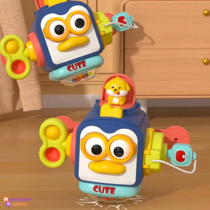 Montessori Penguen Aktivite Oyuncağı - 6 Fonksiyonlu Eğitici Oyuncak - MAKKA
