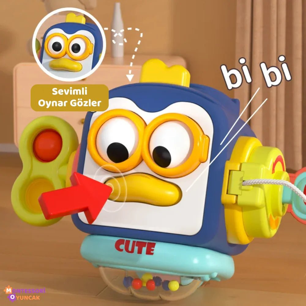 Montessori Penguen Aktivite Oyuncağı - 6 Fonksiyonlu Eğitici Oyuncak - MAKKA