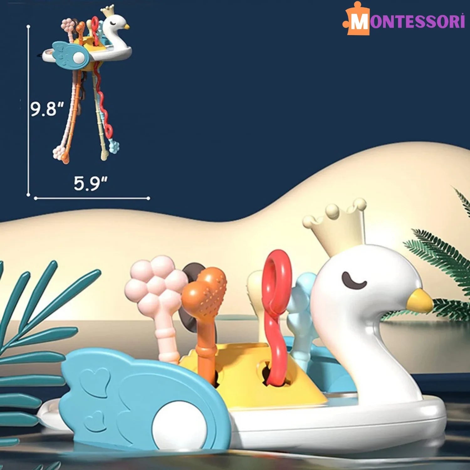 Montessori Prenses Kuğu Çekme Oyuncak Eğitici Sevimli - MAKKA