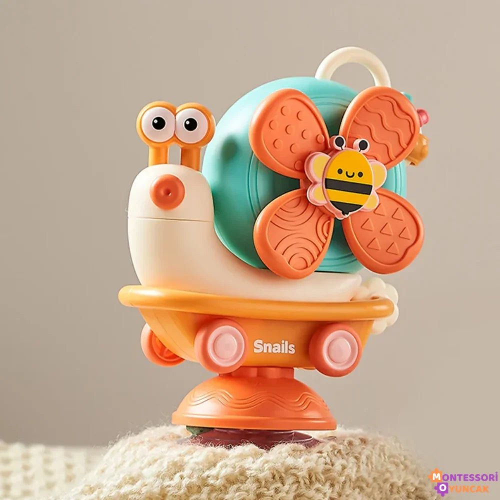 Montessori Sevimli Salyangoz Duyu Oyunu Eğitici Bebek Oyuncağı - MAKKA