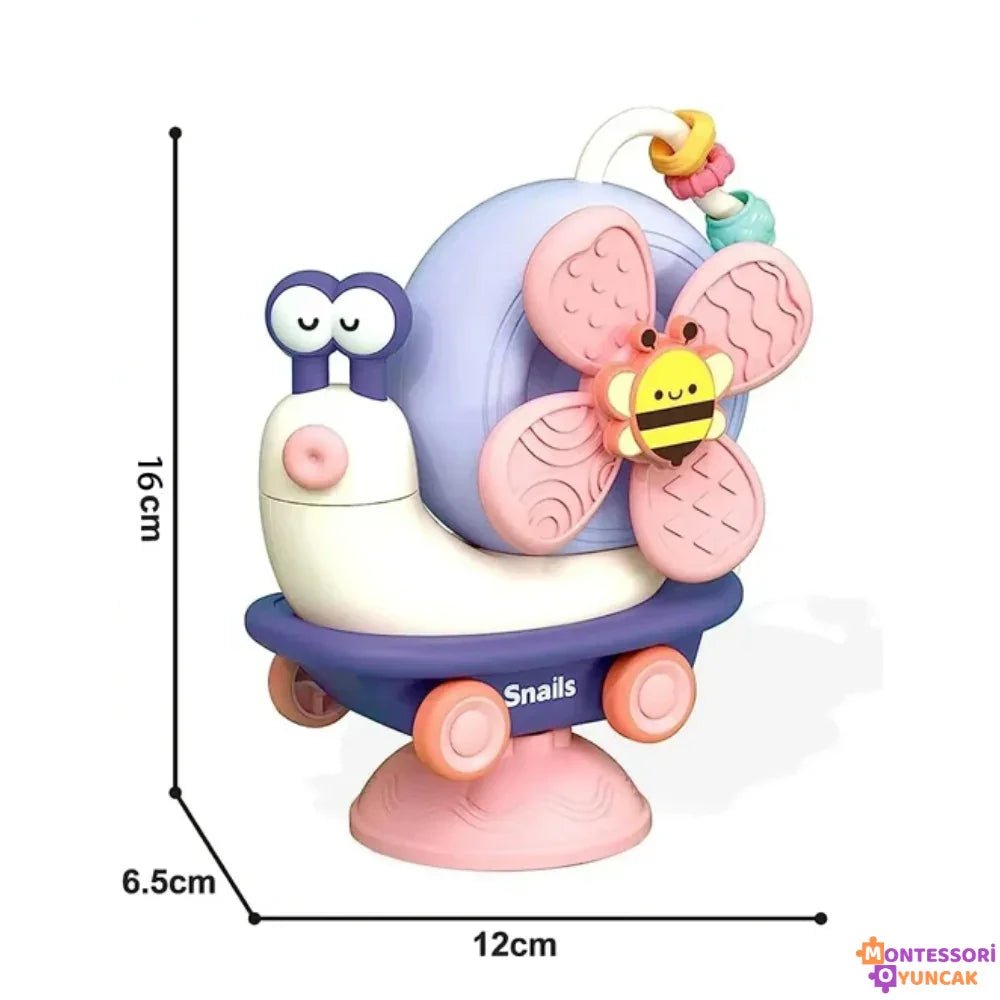 Montessori Sevimli Salyangoz Duyu Oyunu Eğitici Bebek Oyuncağı - MAKKA