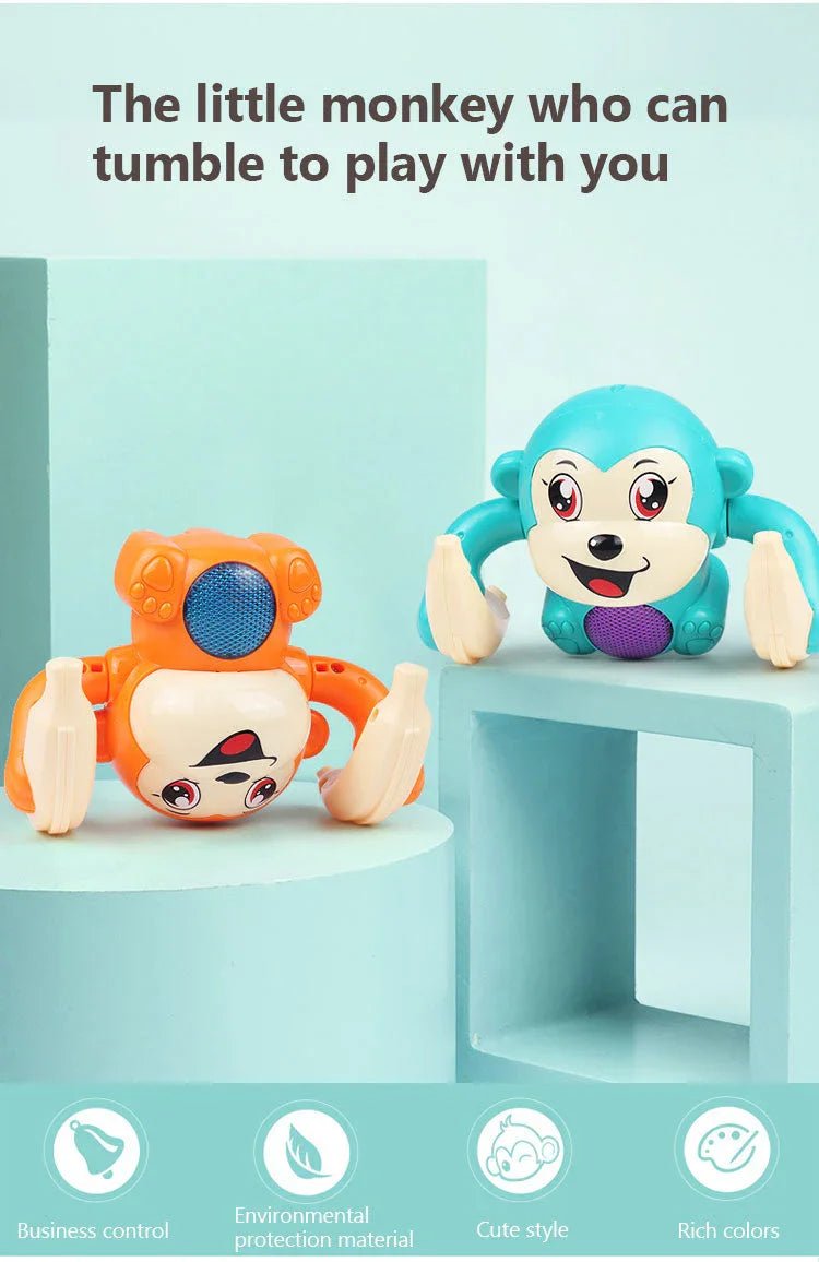 Montessori Sevimli Yürüyen Maymun Oyuncak Renkli Güvenli Bebek Destekli - MAKKA
