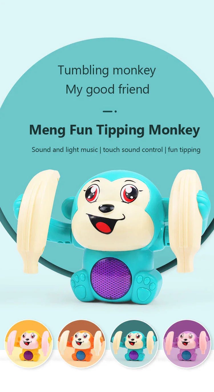 Montessori Sevimli Yürüyen Maymun Oyuncak Renkli Güvenli Bebek Destekli - MAKKA