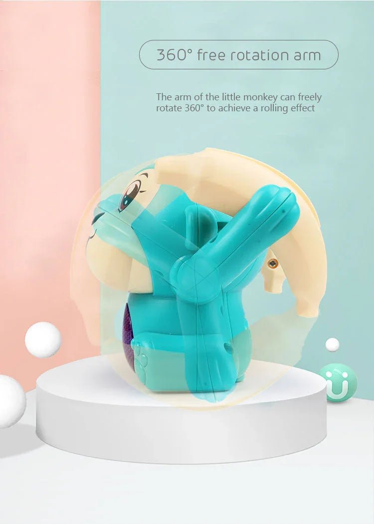 Montessori Sevimli Yürüyen Maymun Oyuncak Renkli Güvenli Bebek Destekli - MAKKA