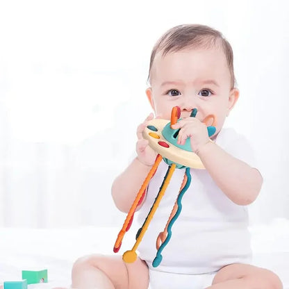 Montessori Yumuşak Silikon Çekme Oyuncak - Duyu ve Motor Gelişim - MAKKA