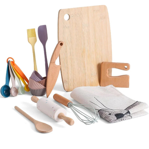 Montessori Tavşan Temalı Ahşap Mutfak Seti Çocuk Eğitici Oyuncak - MAKKA