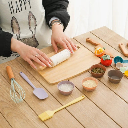 Montessori Tavşan Temalı Ahşap Mutfak Seti Çocuk Eğitici Oyuncak - MAKKA