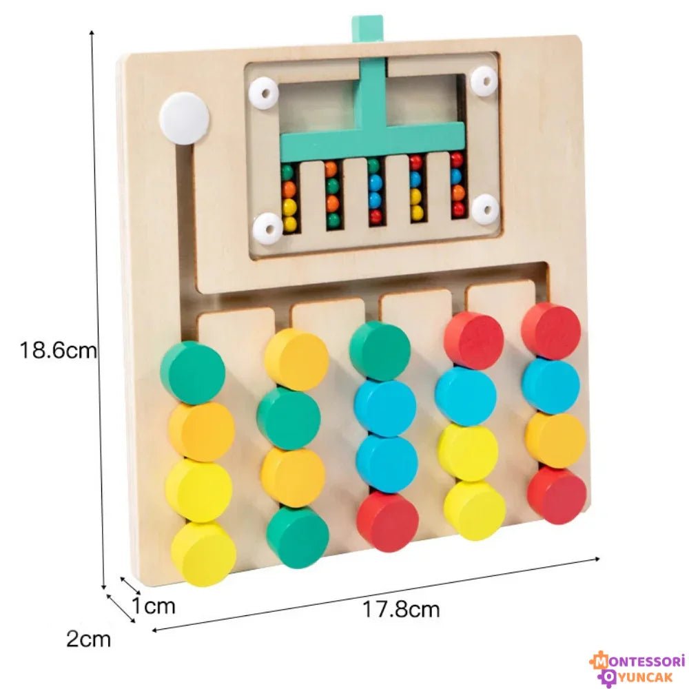 Montessori Top Eşleştirme Oyunu Ahşap Motor Beceri Eğitici Set - MAKKA