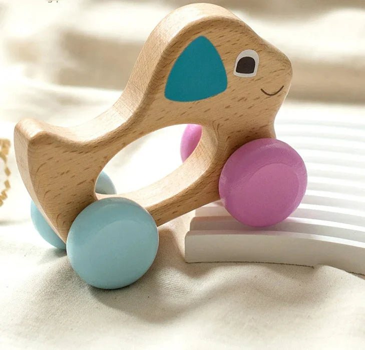 Montessori Yenidoğan Hediye Seti Ahşap Oyuncaklar ve Bez Seti - MAKKA