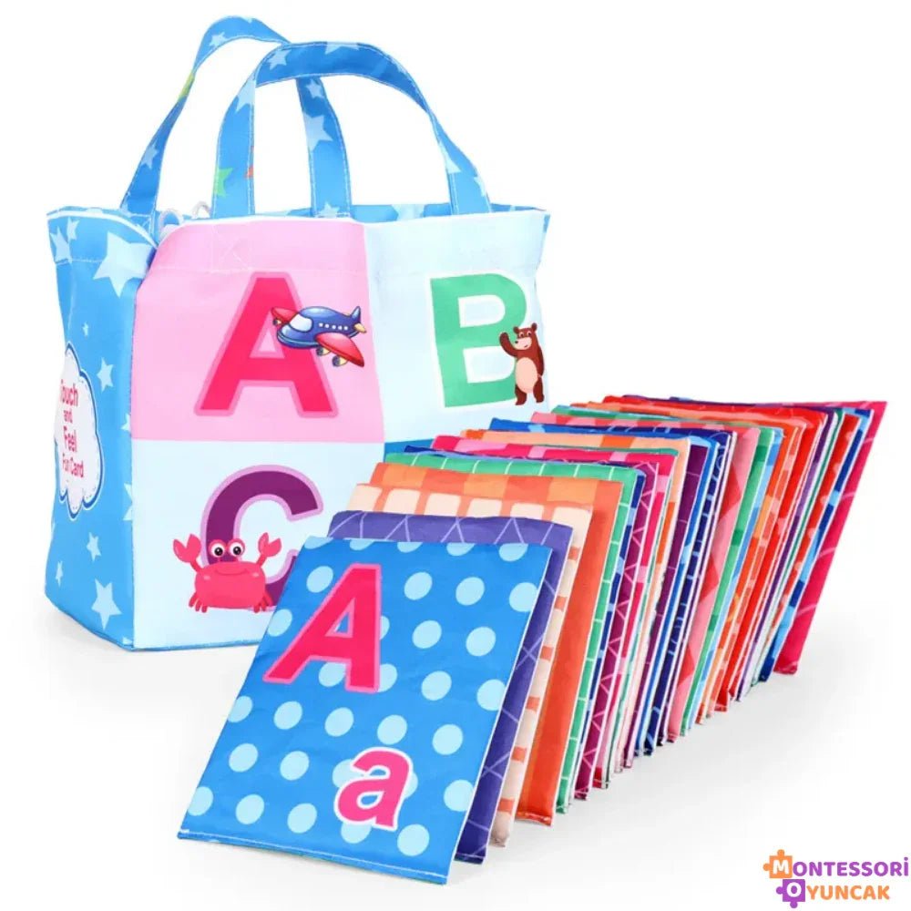Montessori Yıkanabilir Yumuşak Bez Kitap - Çocuk Bilim Eğitimi Aktiviteli Taşınabilir - MAKKA