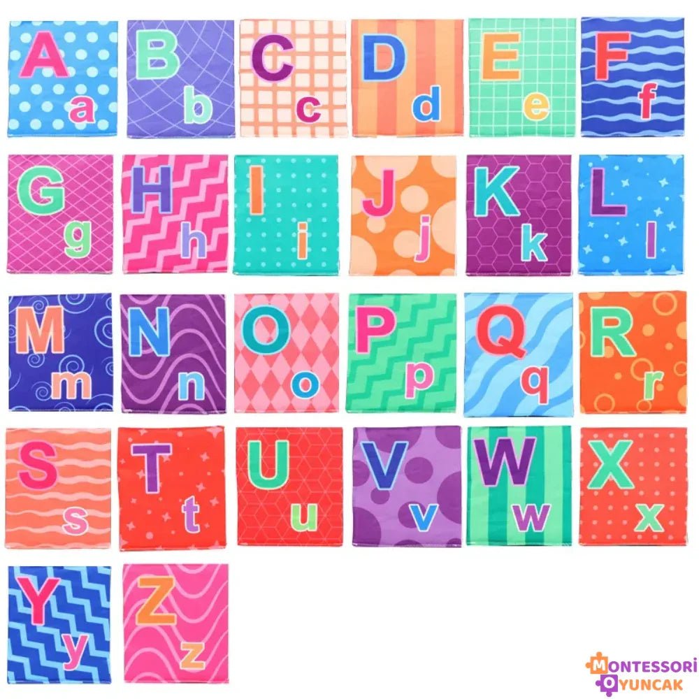 Montessori Yıkanabilir Yumuşak Bez Kitap - Çocuk Bilim Eğitimi Aktiviteli Taşınabilir - MAKKA