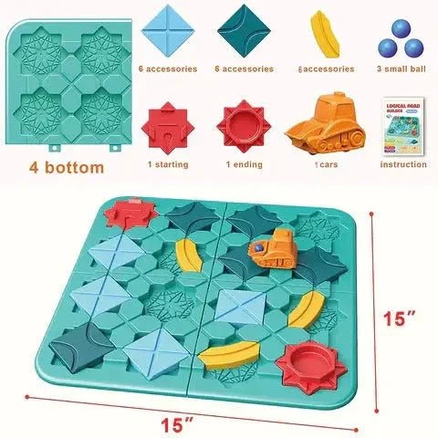 Montessori Yol Labirenti Araba Bulmaca Zeka Oyunu - MAKKA