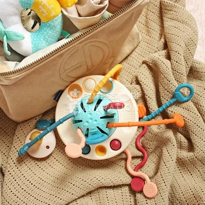 Montessori Yumuşak Silikon Çekme Oyuncak - Duyu ve Motor Gelişim - MAKKA