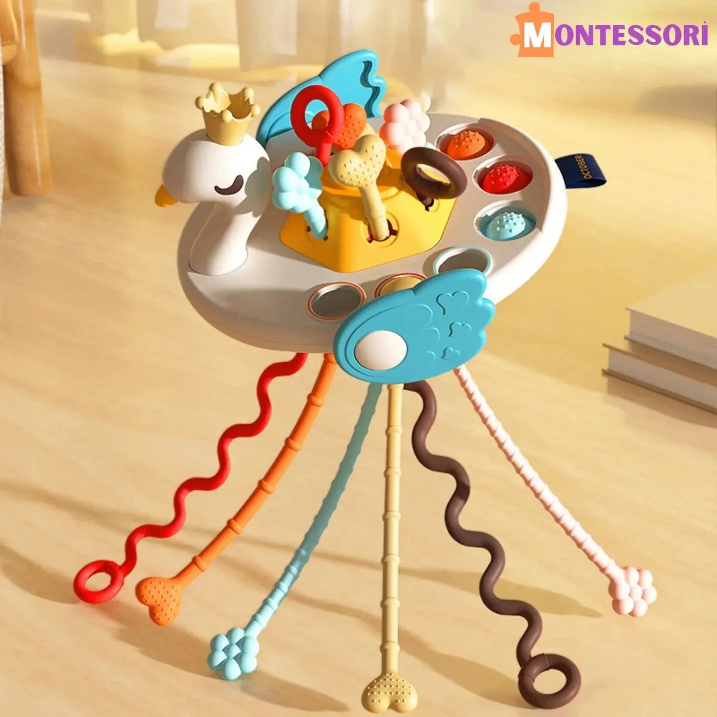 Montessori Yumuşak Silikon Çekme Oyuncak - Duyu ve Motor Gelişim - MAKKA