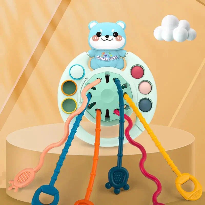 Montessori Yumuşak Silikon Çekme Oyuncak - Duyu ve Motor Gelişim - MAKKA