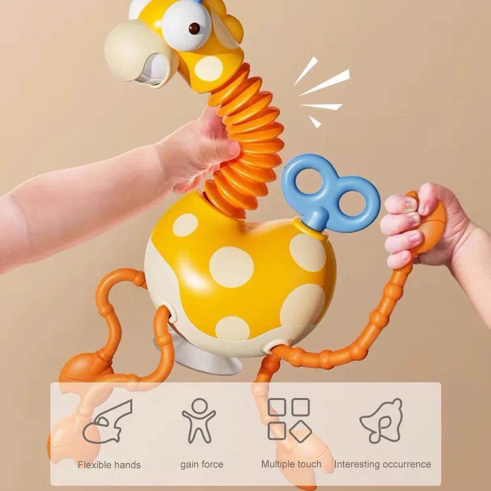 Montessori Zürafa Çekme Oyuncak Eğitici Yürüme Destekli - MAKKA