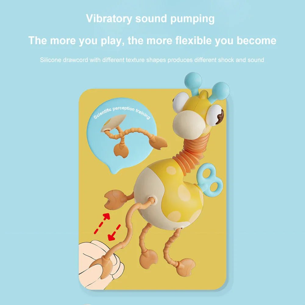 Montessori Zürafa Çekme Oyuncak Eğitici Yürüme Destekli - MAKKA