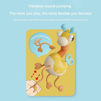 Montessori Zürafa Çekme Oyuncak Eğitici Yürüme Destekli - MAKKA