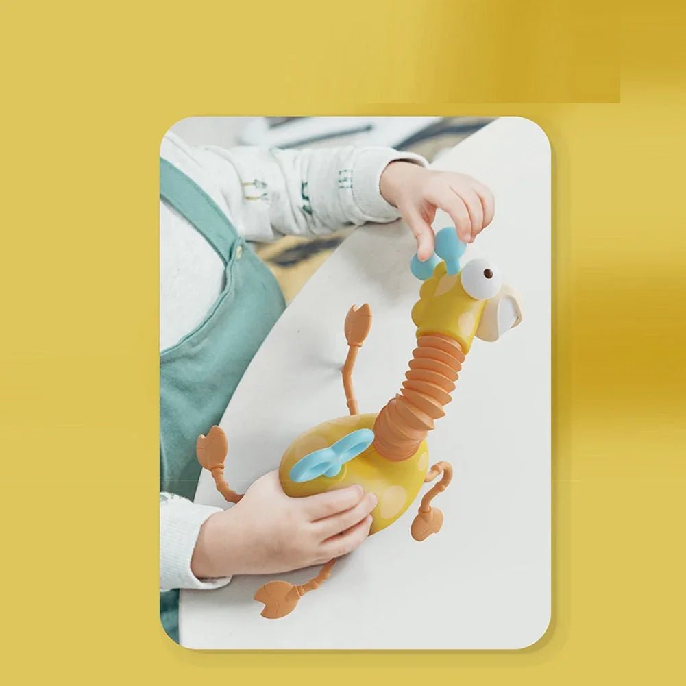 Montessori Zürafa Çekme Oyuncak Eğitici Yürüme Destekli - MAKKA