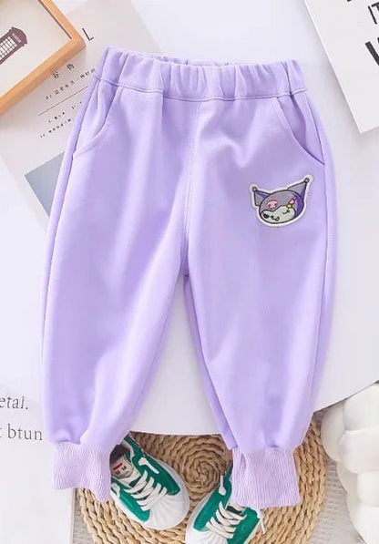 Mor Çantalı Kız Çocuk Takım Pamuklu Rahat Günlük Şıklık - MAKKA