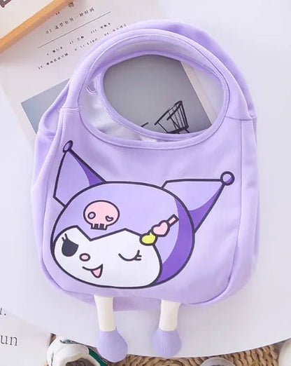 Mor Çantalı Kız Çocuk Takım Pamuklu Rahat Günlük Şıklık - MAKKA