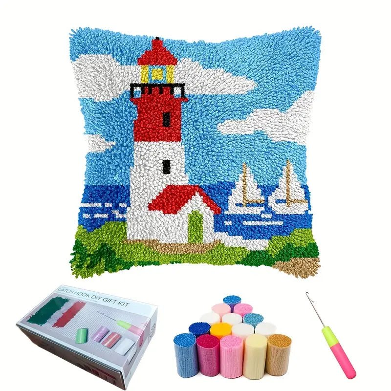 Nakış Kanca Kiti Desenli Yastık Kılıfı DIY El Sanatları Seti - MAKKA