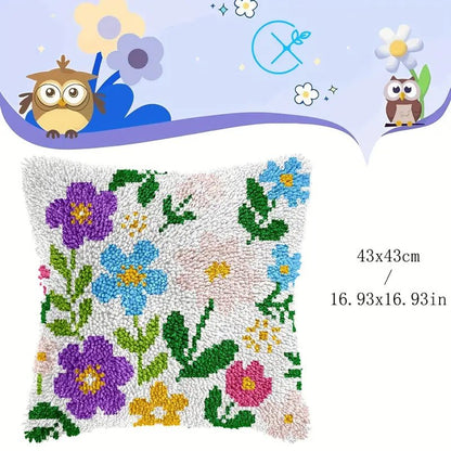 Nakış Kanca Kiti Desenli Yastık Kılıfı DIY El Sanatları Seti - MAKKA