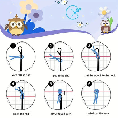 Nakış Kanca Kiti Desenli Yastık Kılıfı DIY El Sanatları Seti - MAKKA