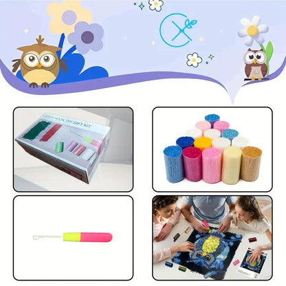 Nakış Kanca Kiti Desenli Yastık Kılıfı DIY El Sanatları Seti - MAKKA