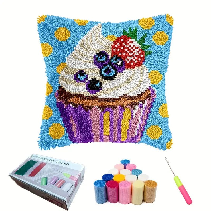 Nakış Kanca Kiti Desenli Yastık Kılıfı DIY El Sanatları Seti - MAKKA