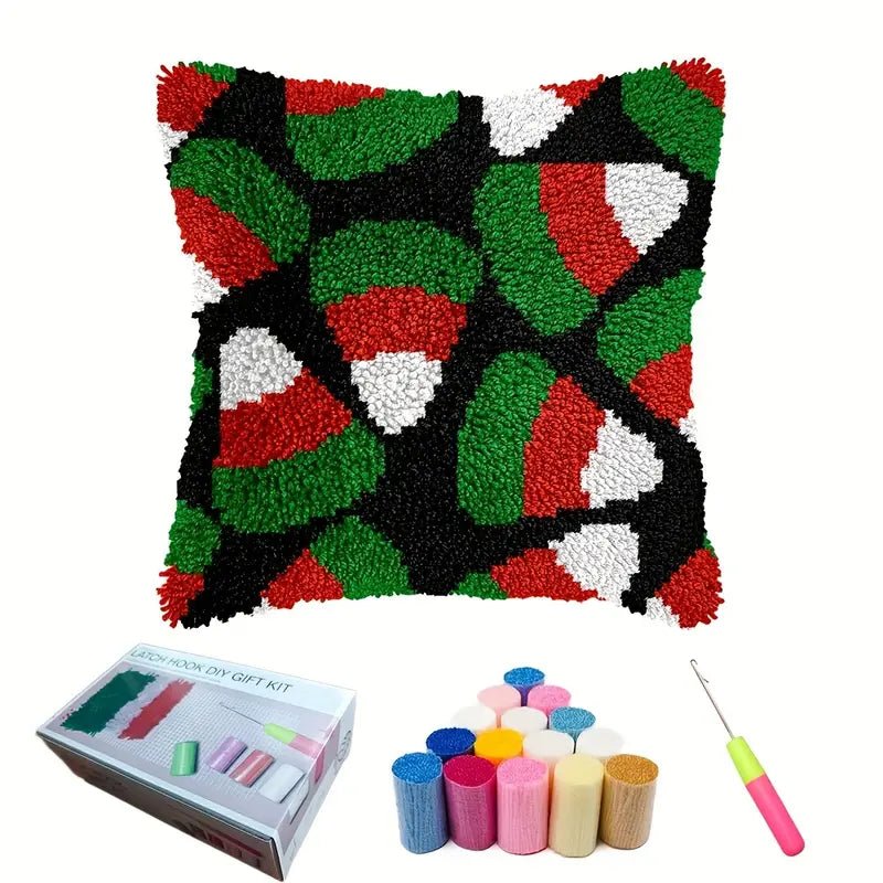 Nakış Kanca Kiti Desenli Yastık Kılıfı DIY El Sanatları Seti - MAKKA