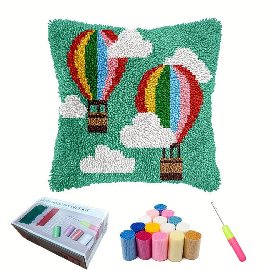 Nakış Kanca Kiti Desenli Yastık Kılıfı DIY El Sanatları Seti - MAKKA