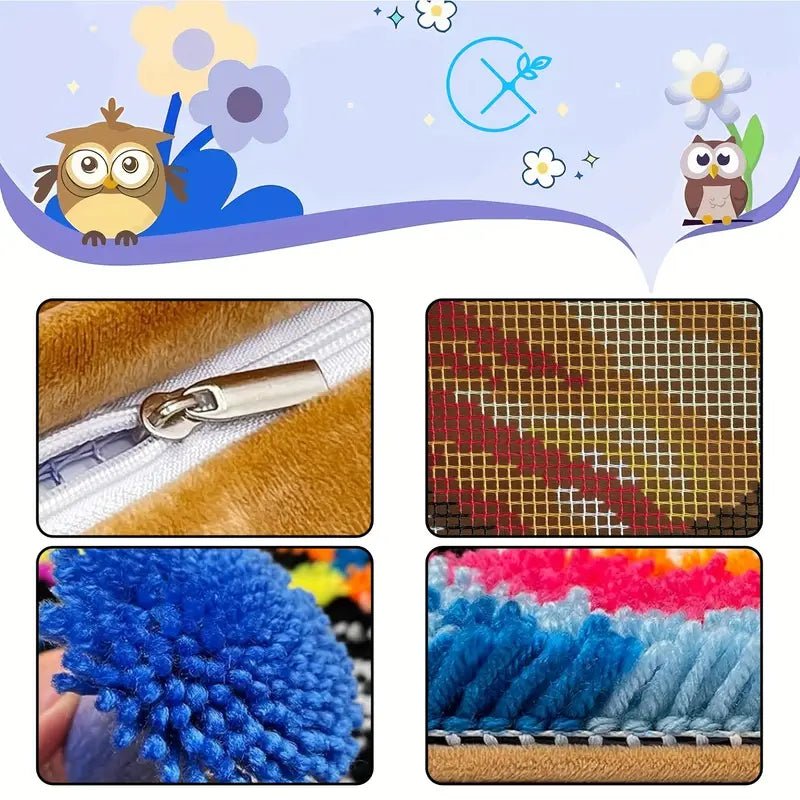 Nakış Kanca Kiti Desenli Yastık Kılıfı DIY El Sanatları Seti - MAKKA