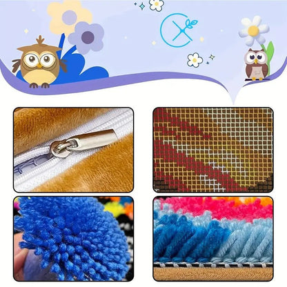 Nakış Kanca Kiti Desenli Yastık Kılıfı DIY El Sanatları Seti - MAKKA