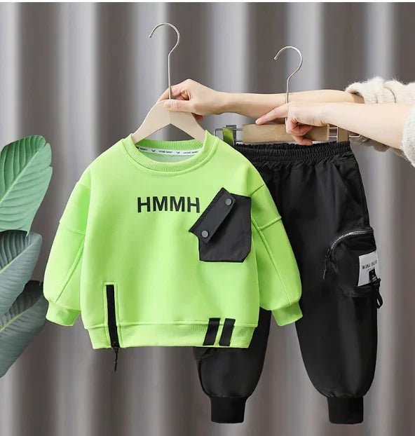 Neon Renkli Erkek Çocuk Takımı Nefes Alan Rahat Kesim - MAKKA