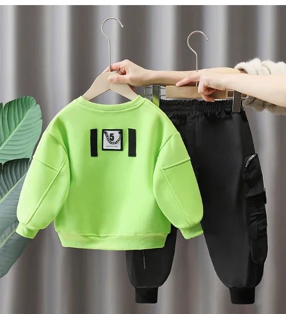 Neon Renkli Erkek Çocuk Takımı Nefes Alan Rahat Kesim - MAKKA