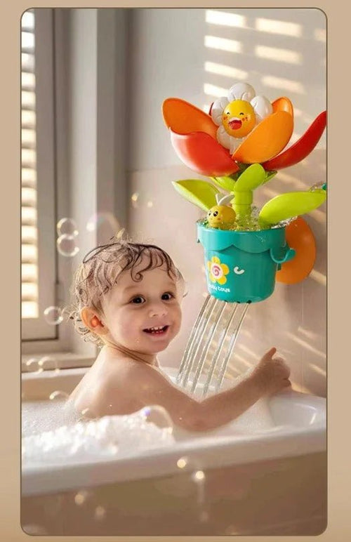 Neşeli Çiçek Banyo Oyuncağı - Dönen Karakterli Su Aktivitesi - MAKKA