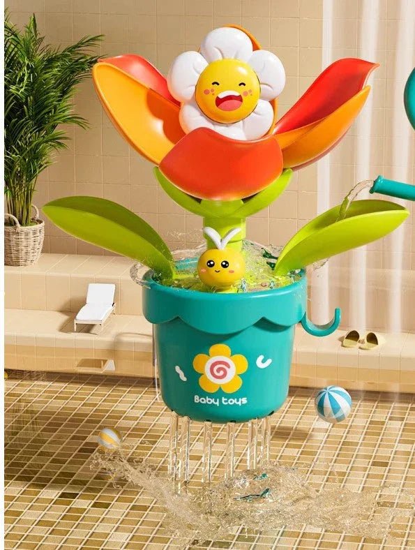 Neşeli Çiçek Banyo Oyuncağı - Dönen Karakterli Su Aktivitesi - MAKKA