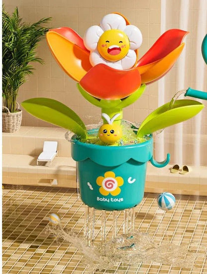 Neşeli Çiçek Banyo Oyuncağı - Dönen Karakterli Su Aktivitesi - MAKKA
