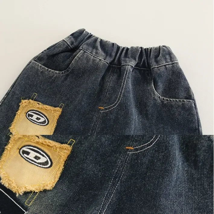 Pamuklu Baskılı Sweatshirt ve Eskitme Kot 2 Parça Takım - MAKKA